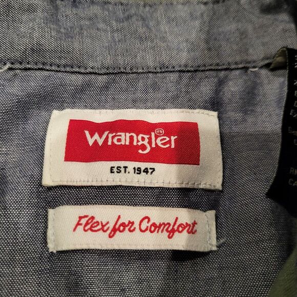Wrangler Flex Comfort Short Sleeved Button Down Shirt Mens Size Small - Picture 3 of 7
